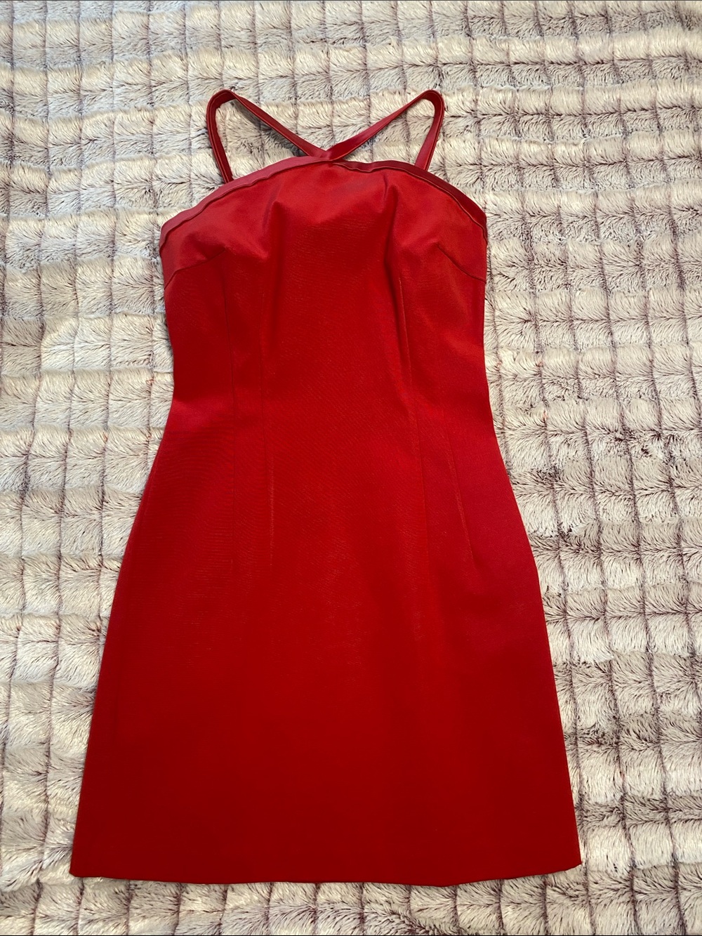 Cache Red Strappy Mini Dress